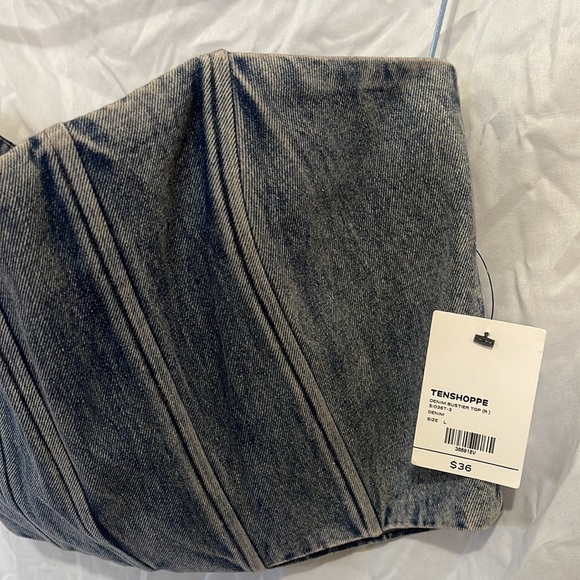 Tenshoppe Denim tube top - Picture 2 of 6